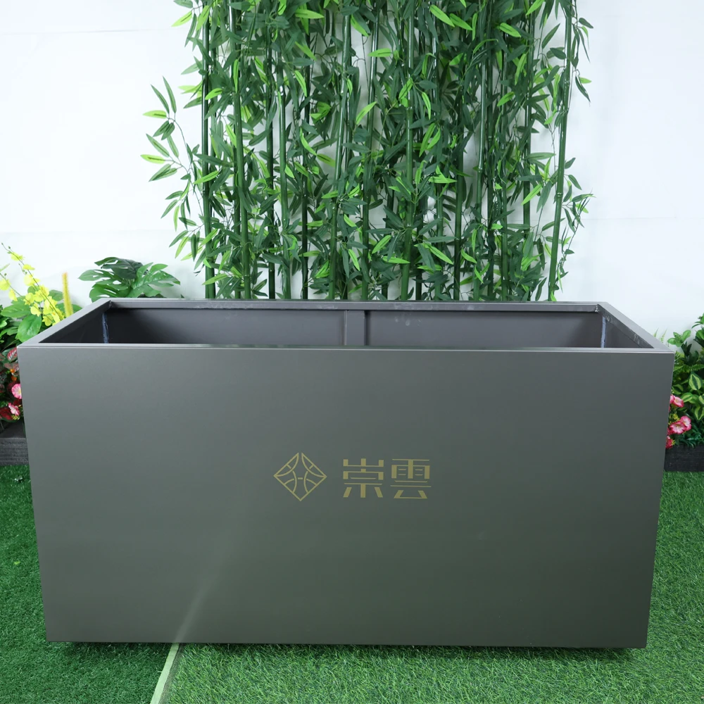 

Factory Price Planter Box Outdoor Steel Galvanize Raised Long Box Beds Square Wholesale Customized Metal Large Planters
