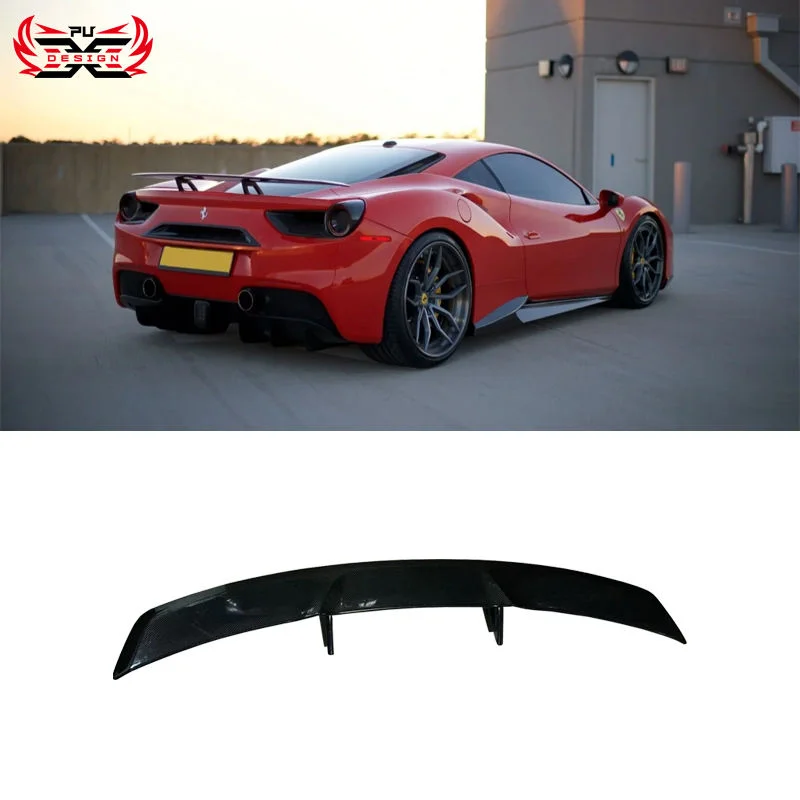 

N Style Dry Carbon Fiber Spoiler for Ferrari Car 488 Rear Spoilers Wing