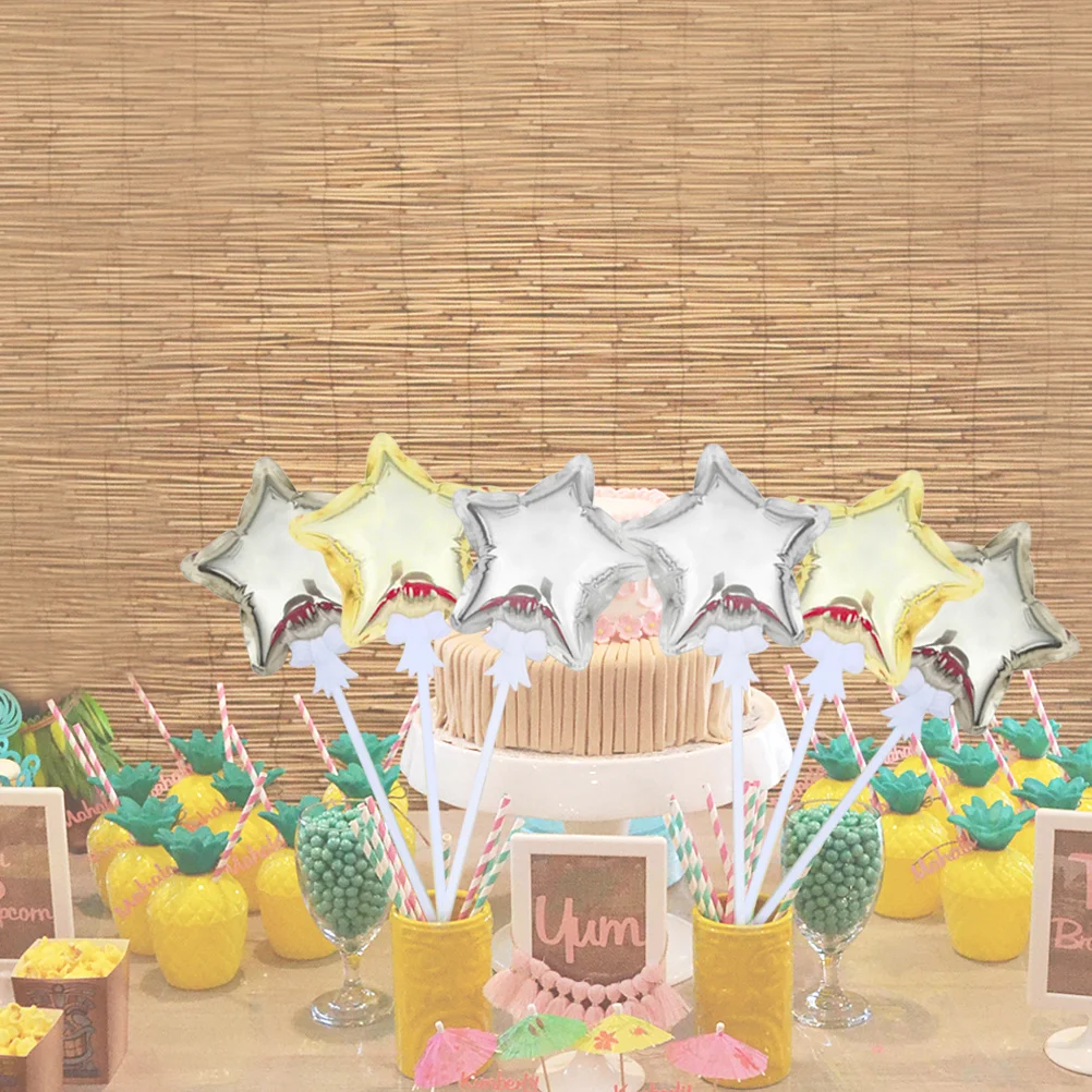 

12 Pcs Inflatable Balloon Star Foil Party Decorations Stars Balloons Silver Pentagram