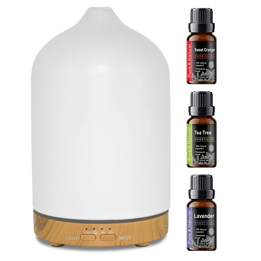 

7 Colors LED Ultrasonic Aroma Diffuser + 3 Oil Set – Silent Humidifier for Home, Office, Yoga, Meditation, Perfect Gift Idea