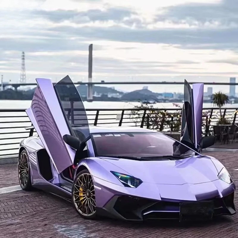 الجملة PET بولي يوريثان يلقي HD لامعة أولفيرا الأرجواني سيارة التفاف الفينيل 1.52X18M/5X60FT كامل لفة الحجم المصنع مباشرة