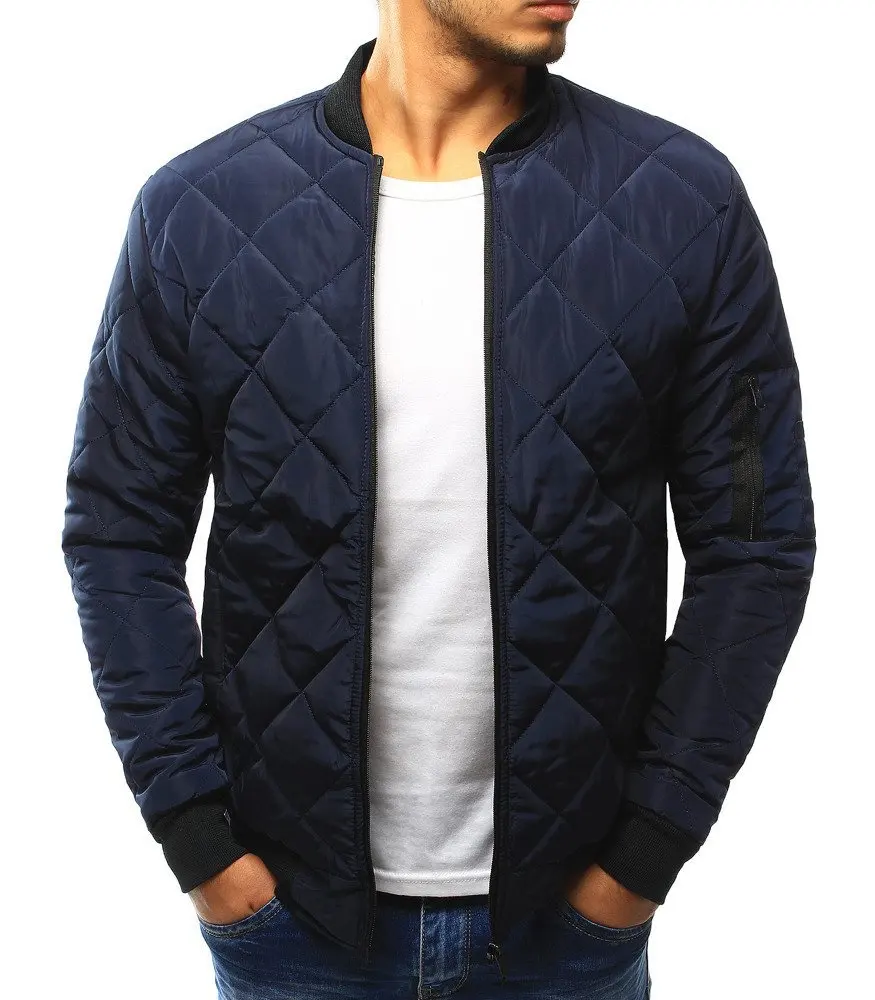 Solid Color Jacket Cotton-padded Jacket Lingge Stitched Thickened Collar Cotton-padded Jacket Winter Warm Cotton-padded Jacket