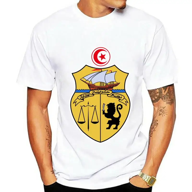 Tunisian Coat of Arms T-Shirt Tee Shirt Free Sticker Tunisia flag TUN TN(1)