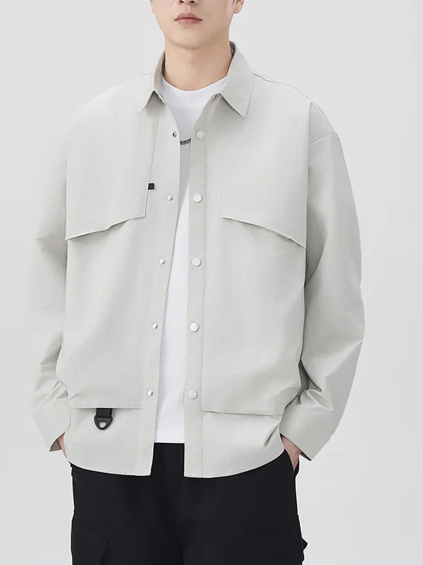 

Мужская повседневная куртка свободного кроя в американском стиле, модная брендовая модель с отложным воротником, осенняя новинка