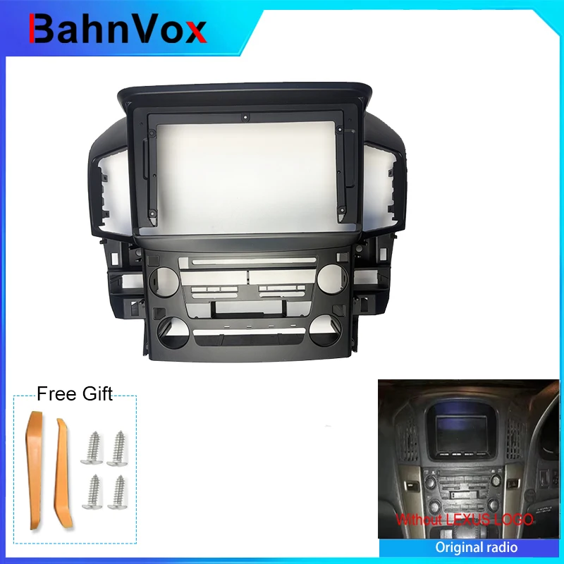 Android car radio fasica frame dash panel adapter for Toyota Harrier Lexus RX300 1998 2001 9 inch stereo wiring harness cable