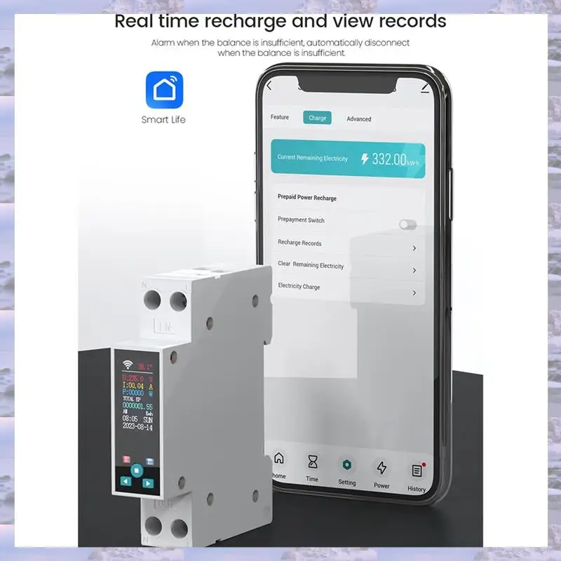 disjoncteur-intelligent-wifi-t85c-50a-tuya-compteur-d'energie-lcd-kwh-mesure-de-puissance-minuterie-relais-telecommande-vie-intelligente