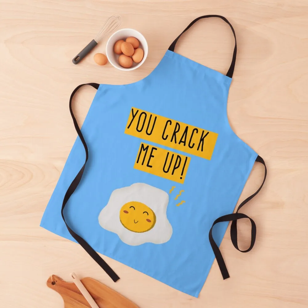 You crack me up, sunny side up, eggs, Willow Days Apron New year's christmas decoration Apron