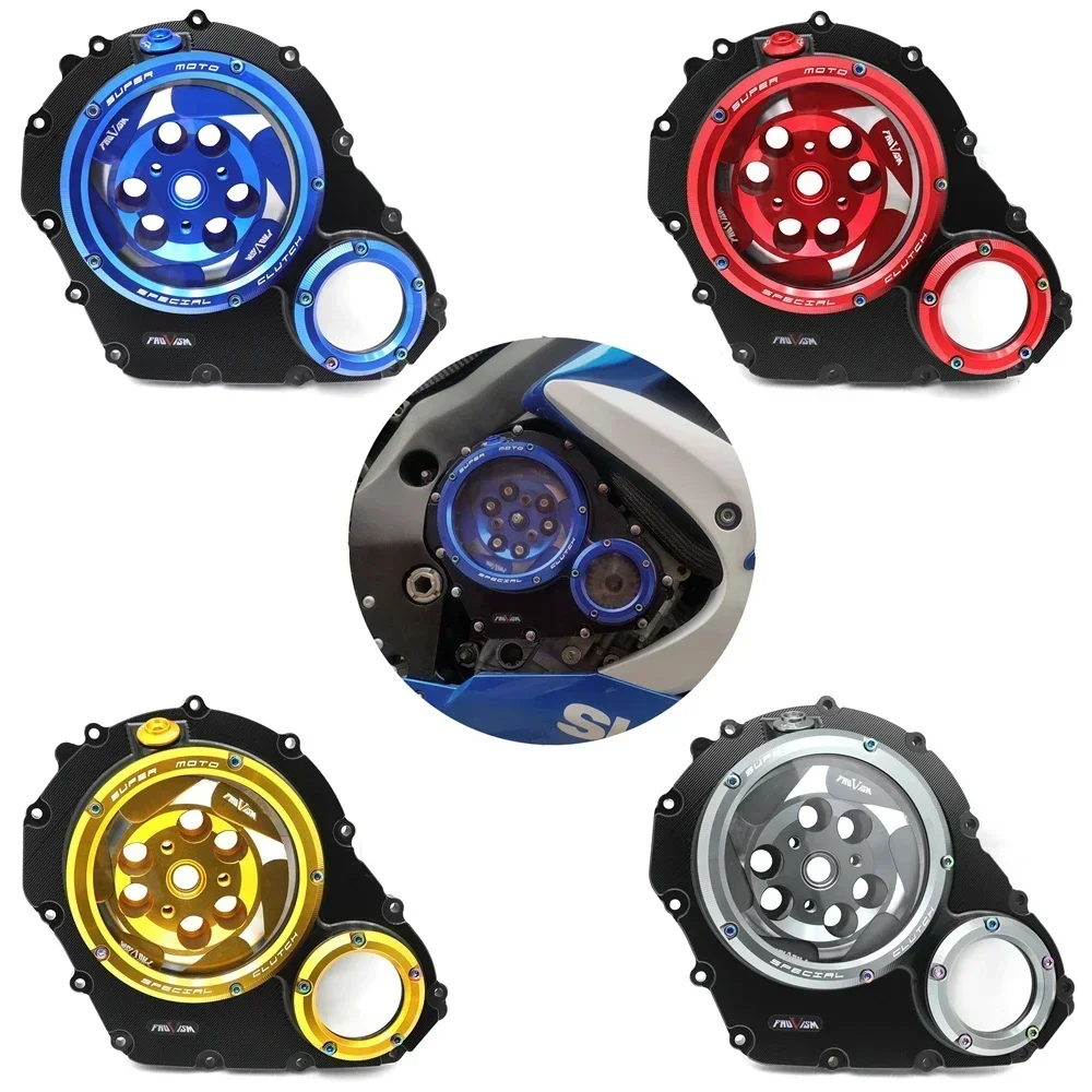 

Motorcycle Clutch Cover W/Gasket For Suzuki 2006-2020 GSXR 600/750 2019 Blue Aftermarket Motorcycle Parts