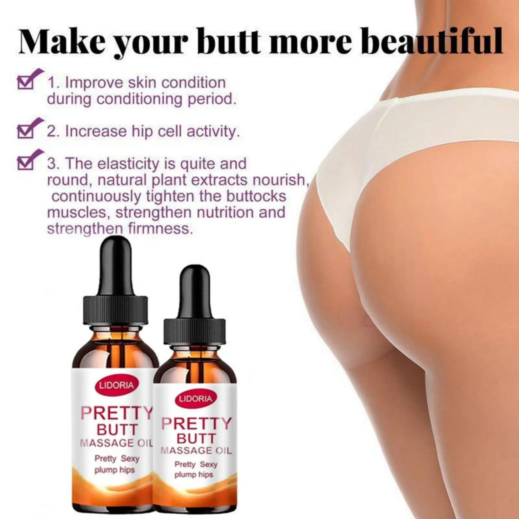 

Buttocks Essential Oil Hip Lift Up Essential Oil Butt Enhancement Cream Nourishing Massage Oil Lifting Fast Firm Skin Herbal