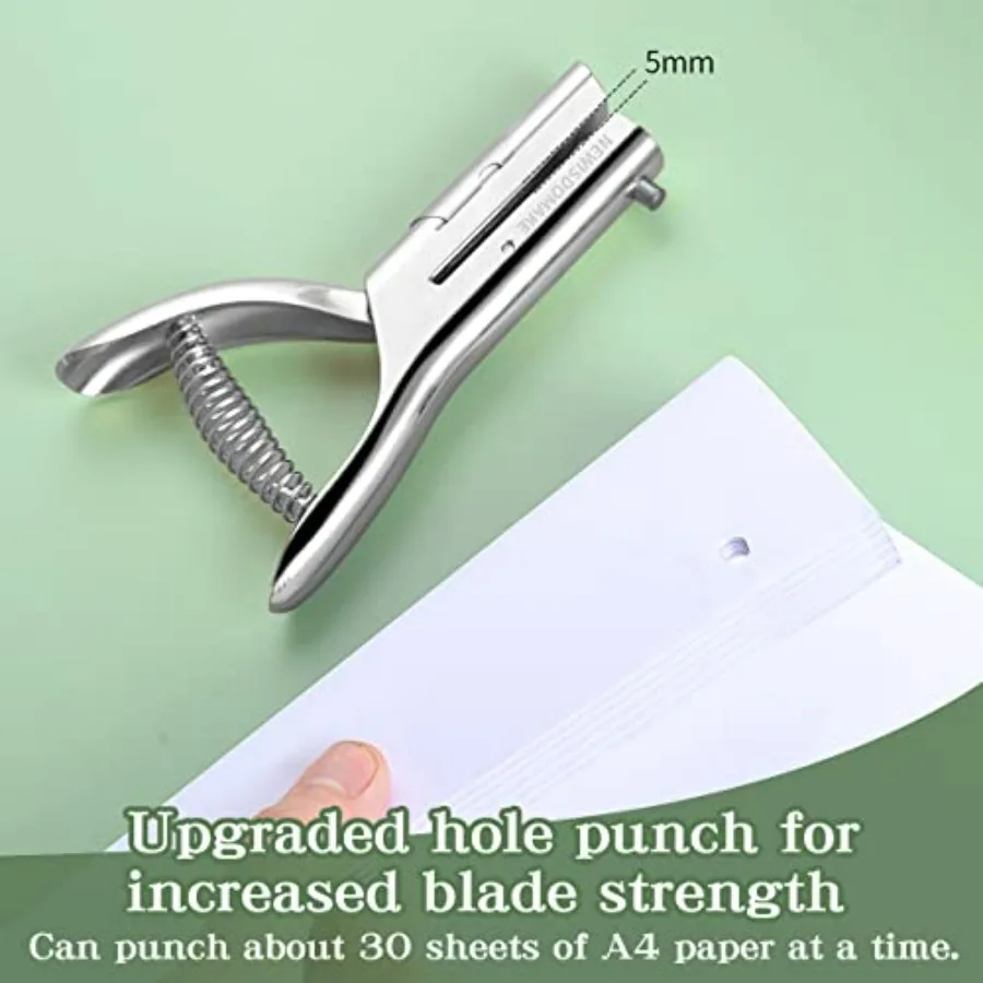 Heavy Duty Hole Punch 1 4 Inch Single Hole Punch with 2 Inch Reach Deep Throat for Paper ID Cards PVC Tags Plastic Cardboard Ap