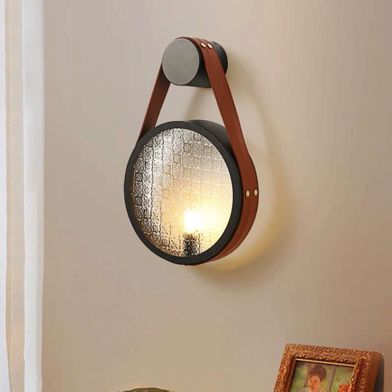 Advanced decorative wall lamp retro glass atmosphere wall light indoor dining room living room aisle Bedside lighting fixtures