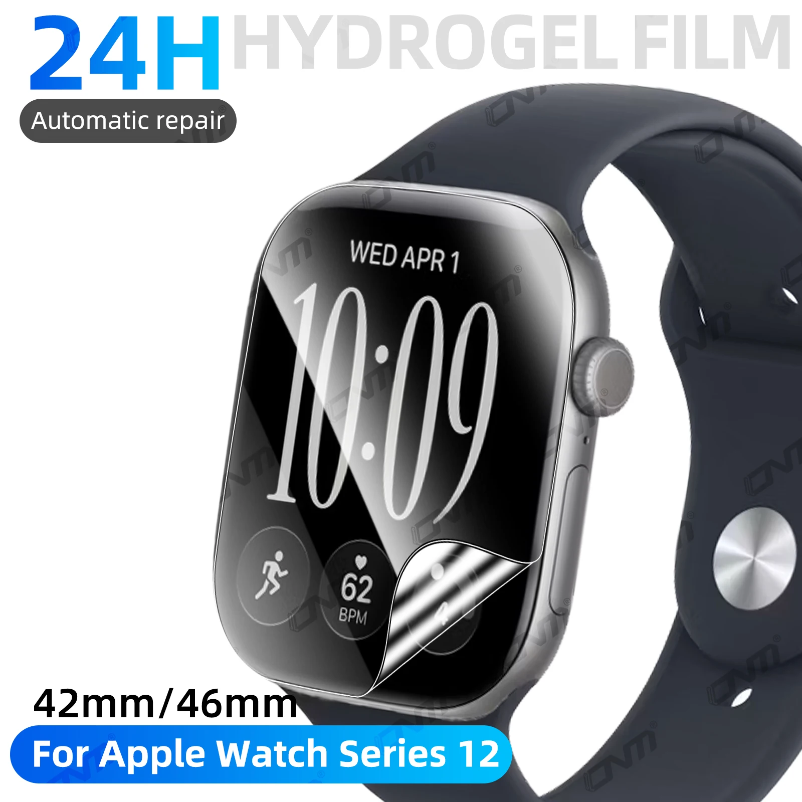 Hydrogel-Folie für Apple Watch Series 12 42mm/46mm Kratzfeste HD Vollflächige Schutzfolie für Bildschirm und Zubehör – Detail 1