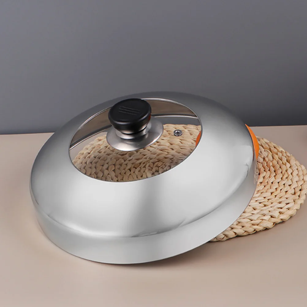 

High Grade Stainless Steel Universal Pan Lid for Various Pots Woks Skillets with Hanging Handle Universal Pan Lid