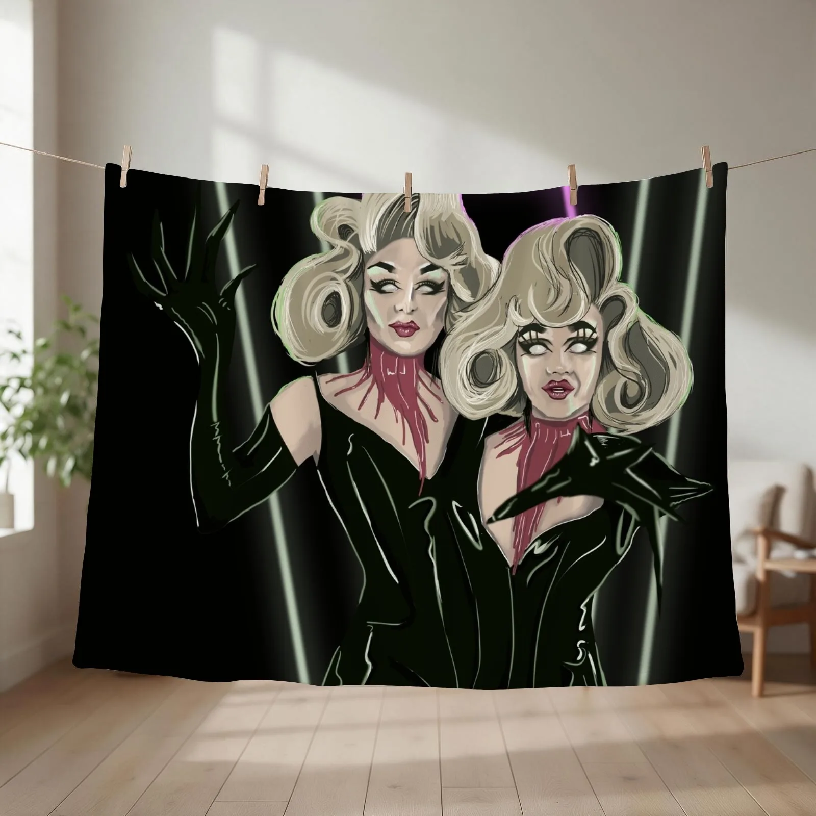 Meet Our Monsters! Boulet Brothers Season 3 Throw Blanket couch cozy soft plush fuzzy picnic outdoor blanket