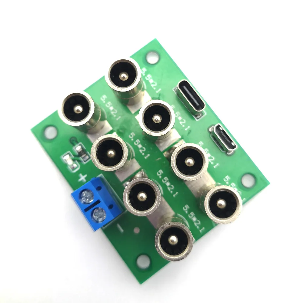 DC 5.5*2.1 mm Female Jack Connectors Integrated Board Distribution Hubs High Current TYPE-C MICRO 5521 for DC Base Testing Board