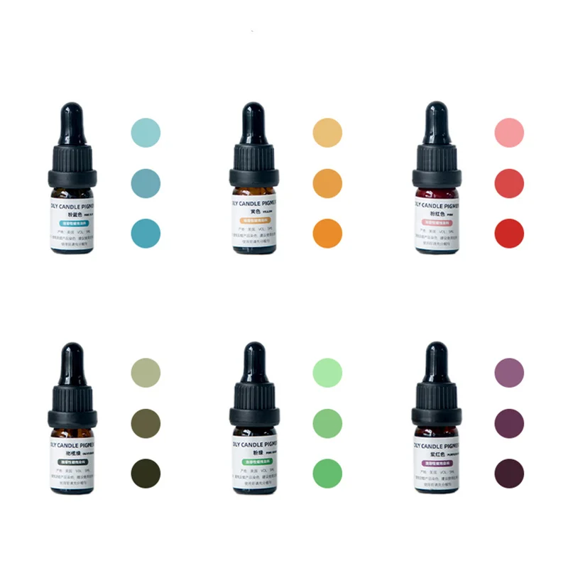 Mum sıvı boya yüksek konsantrasyon soya balmumu balmumu DIY boyama reçine sabun el sanatları boyama ajan mum yapma Pigment 5ml