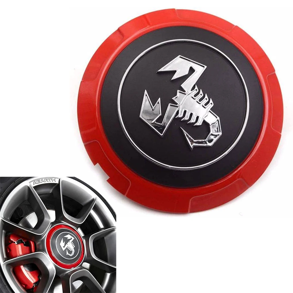 4개 세트 전갈 자동차 휠캡 아바스용 133mm 전갈 로고 휠 센터 캡 배지 엠블럼 피아트500 푼토