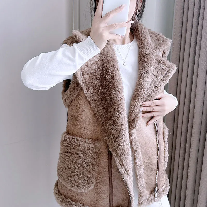 European Station Design Sense Imitation Fur Coat Female Autumn And Winter New Fashion Fur One Foreign Waistcoat Temperament Vest