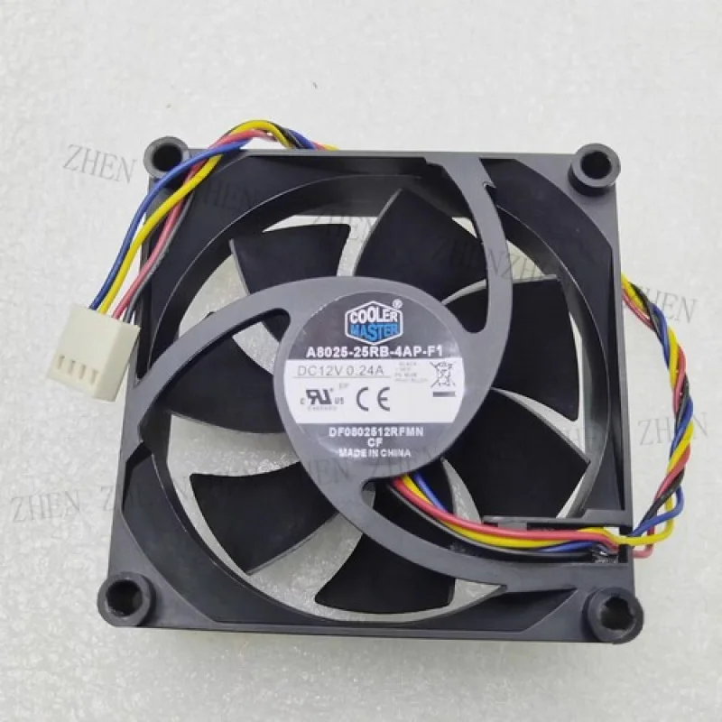 

Y 1 шт. Новый DF0802512RFMN DC12V 0,24A 8025 8 см 4-проводной охлаждающий вентилятор