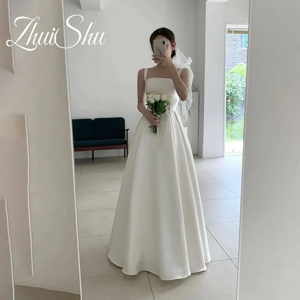 ZhuiShu Simple Square Collar Korea Wedding Dresses Straps A-line Bridal Gown Photo Shoot Customized Backless Bride Dress 2026 - AliExpress 320 ZhuiShu Simple Square Collar Korea Wedding Dresses Straps A-line Bridal Gown Photo Shoot Customized Backless Bride Dress 2026 - AliExpress 320
