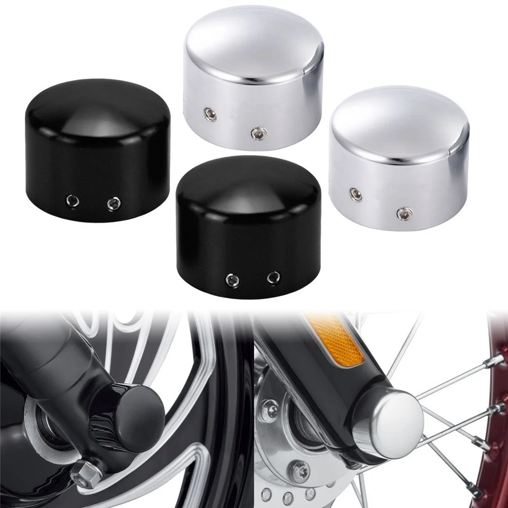 

Motorcycle Front Axle Nut Covers Caps For Harley Sportster XL Softail Dyna VRSC Touring Electra Road Street Tri Glides Road King