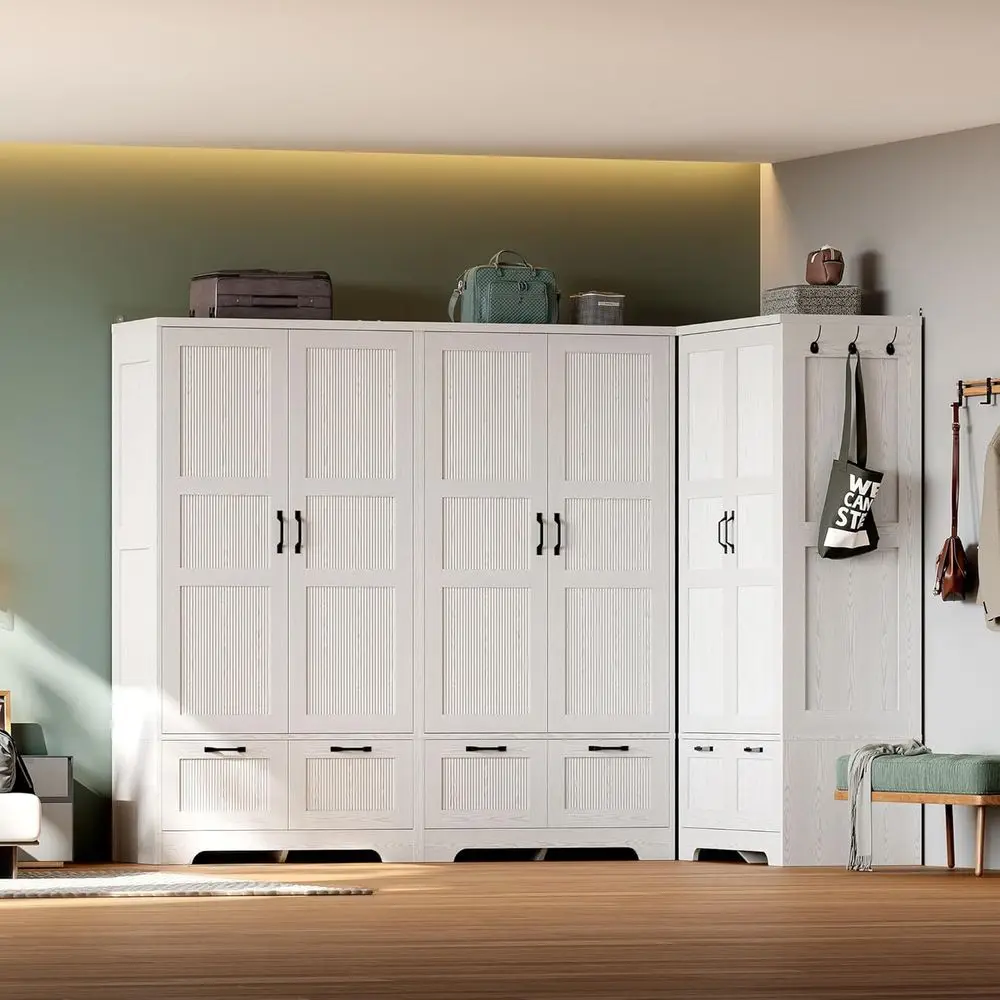 Pure White Closet internal storage configuration with drawers