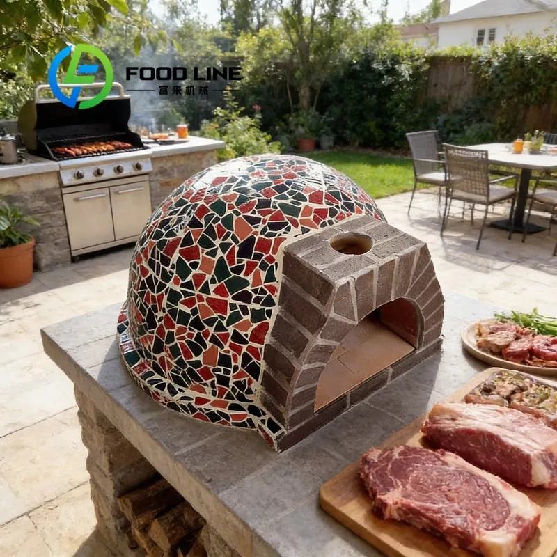 

Large Capacity Wood Burning Clay Pizza Oven Wood Fired Oven Baking Oven for Household Use