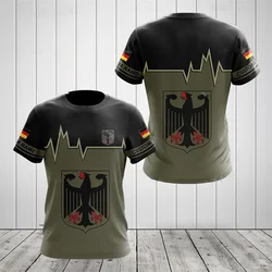 German National Emblem T-Shirt for Mens 3D Printed Sports Gym T Shirts Summer Quick Dry Short Sleeves Women Oversized Streetwear