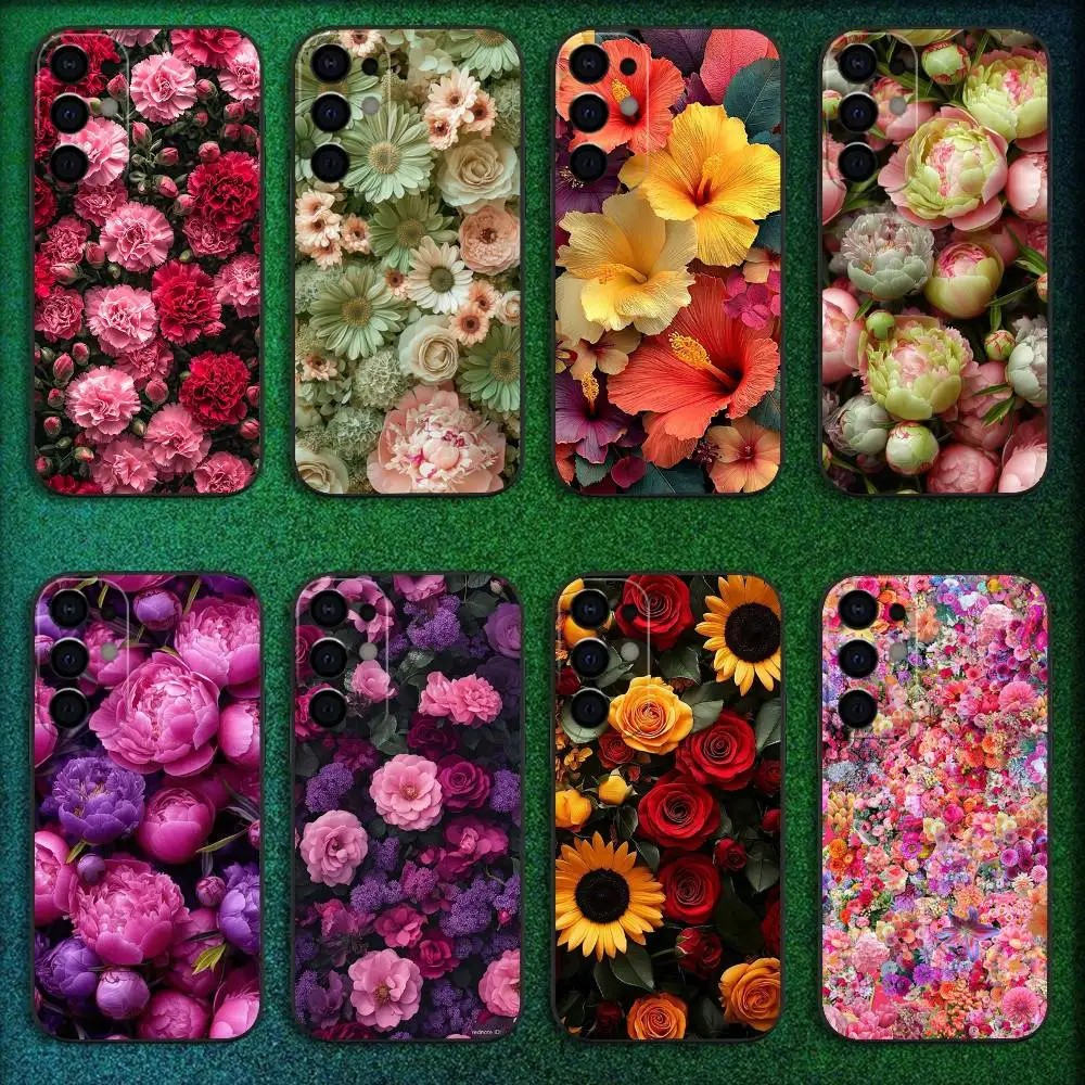 

Beautiful flower Phone Case For Samsung S25,S24,S21,S22,S23,S30,Ultra,S20,Plus,Fe,Lite,5G Black Cover
