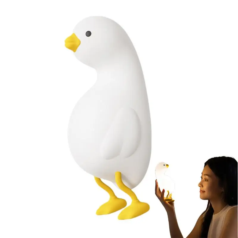 

Silicone Duck Lamp Nursery Recording Light For Toddler Touch-Sensitive Dimming USB Charging Voice Interaction Atmosphere Light