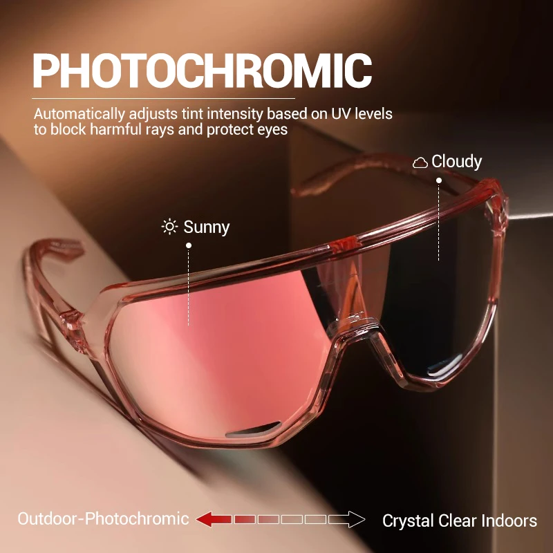 KAPVOE Outdoor Straße Photochrome Fahrrad Radfahren Gläser für Männer Sport Radfahren UV400 Sonnenbrille Frauen MTB Fahren Fahrrad Brille