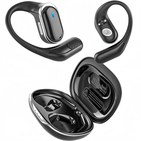 Bluetooth Earphones Wireless Headphones with Mic Air Conduction Ear Hook Headset Noise Cancelling Earbud for Xiaomi iPhone