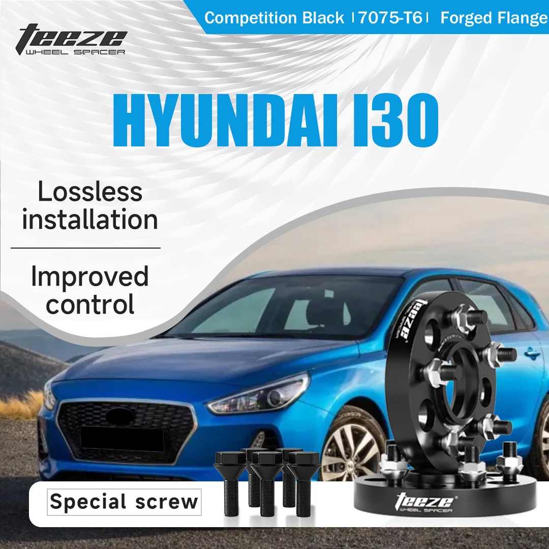 

Teeze 2/4pcs 5x114.3 CB 67.1 M12 x 1.5 Hub Centric Black Forged wheel spacer For Hyundai i30 Flange Plate15/20/25/30/35mm