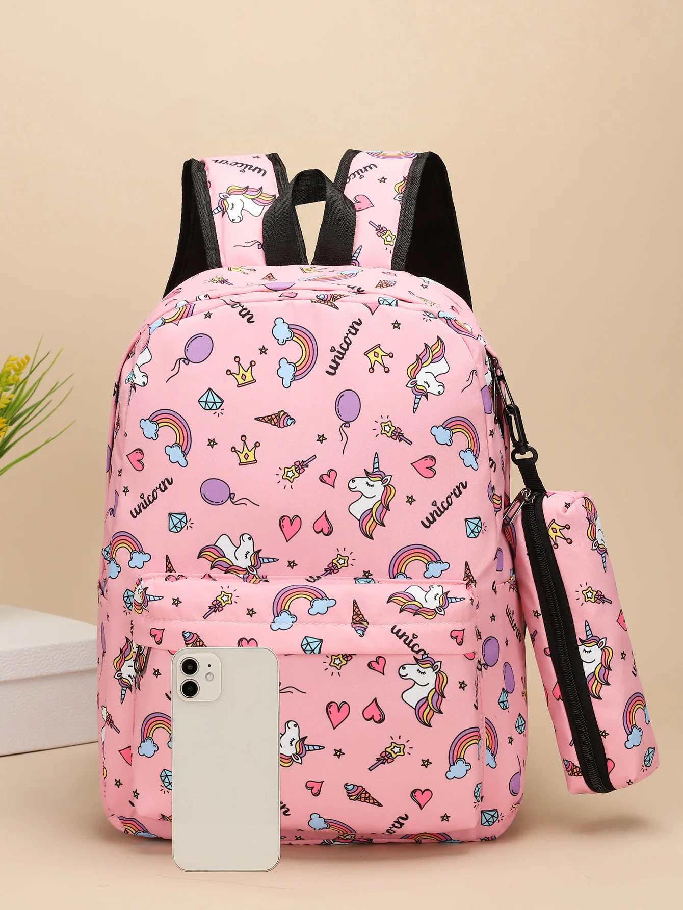 Cartoon Excavating Machinery Backpack 3 Piece For Girls Boys Teens Elementary Bookbag Combo Set with Lunch Box and Pencil Bag