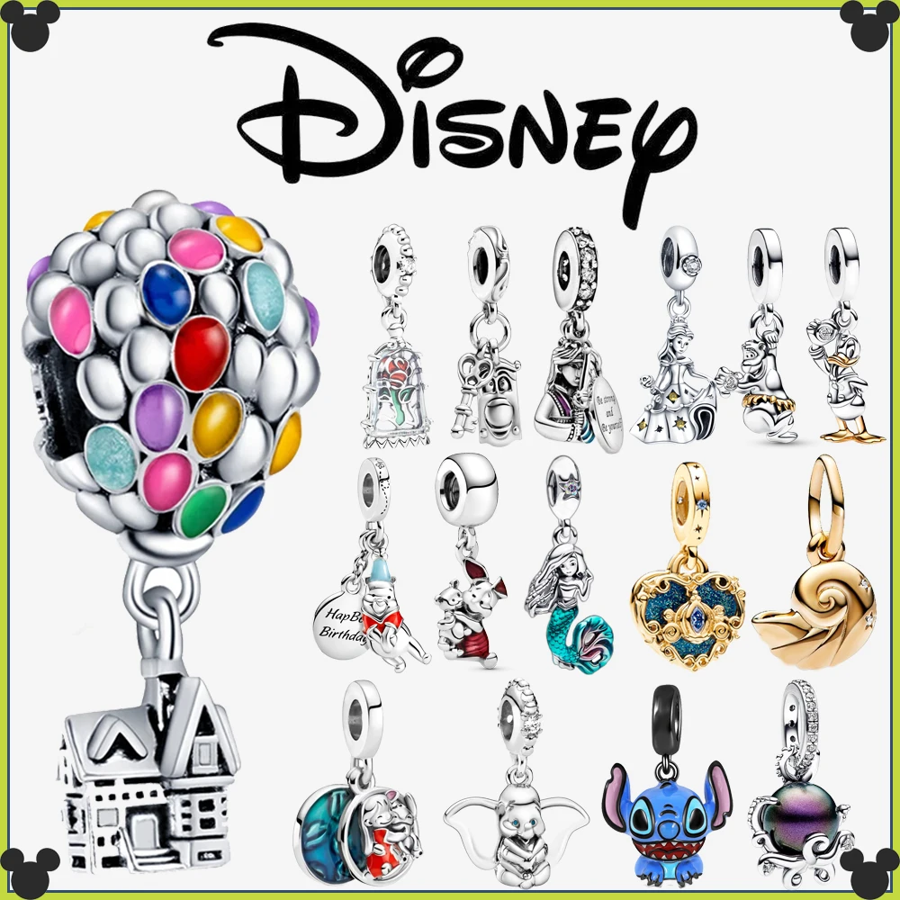 ديزني غرزة 925 فضة حورية البحر سيمبا استرخى سحر صالح الأصلي سوار الخرز مجوهرات DIY هدية عيد الميلاد #2