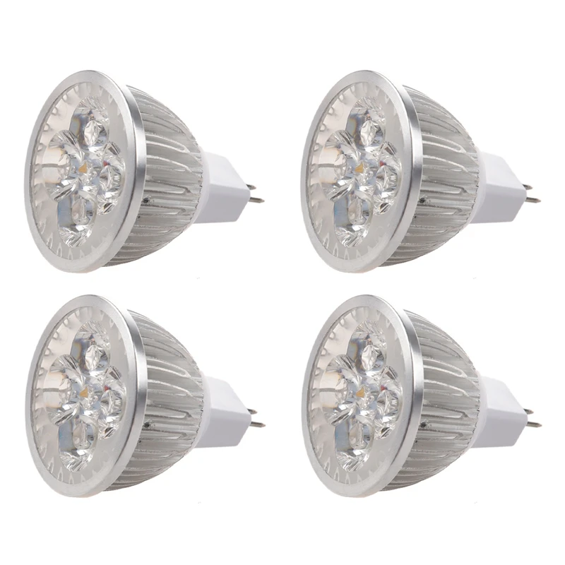 

4X, 4 X 1W GU5.3 MR16 12V Warm White LED Light Lamp Bulb Spotlight