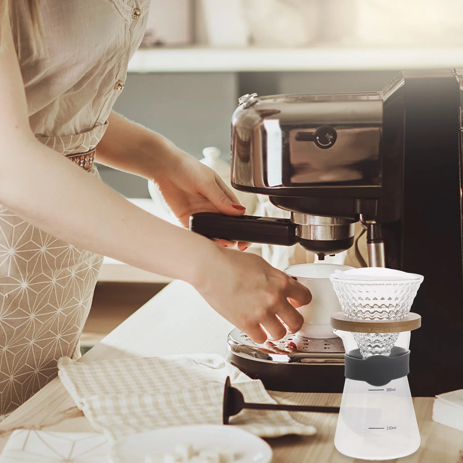 

100Pcs Disposable Coffee Filter Cones Compact Lightweight for Travel and Home Use Coffee Filter Holder Espresso Filters Cones,