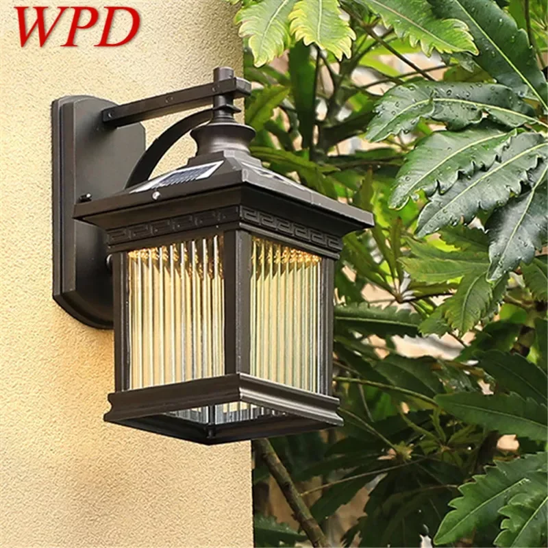 

WPD Solar Wall Light Fixture Outdoor Modern LED Waterproof Patio Lighting For Porch Balcony Courtyard Villa Aisle