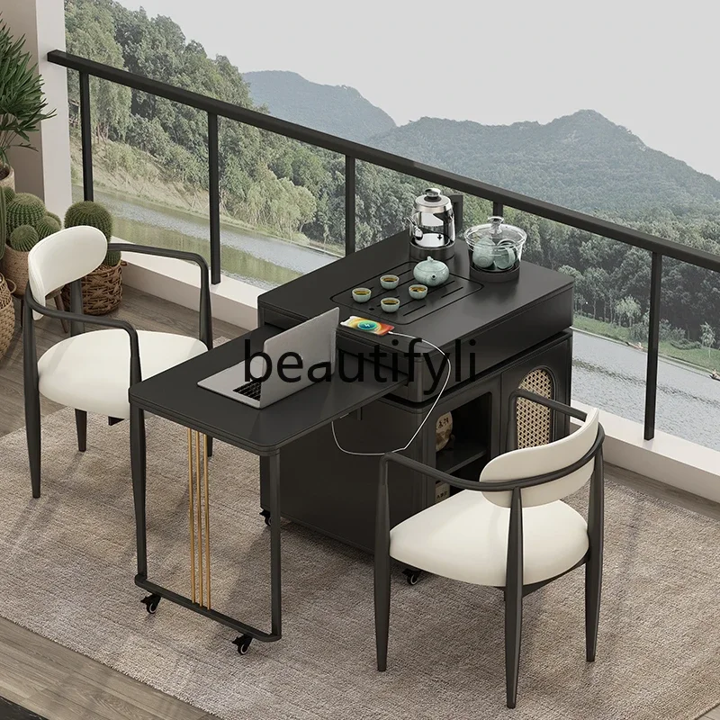 

Balcony Slate Kettle Smart Island Terrace Tea Table Double Small Modern Simple