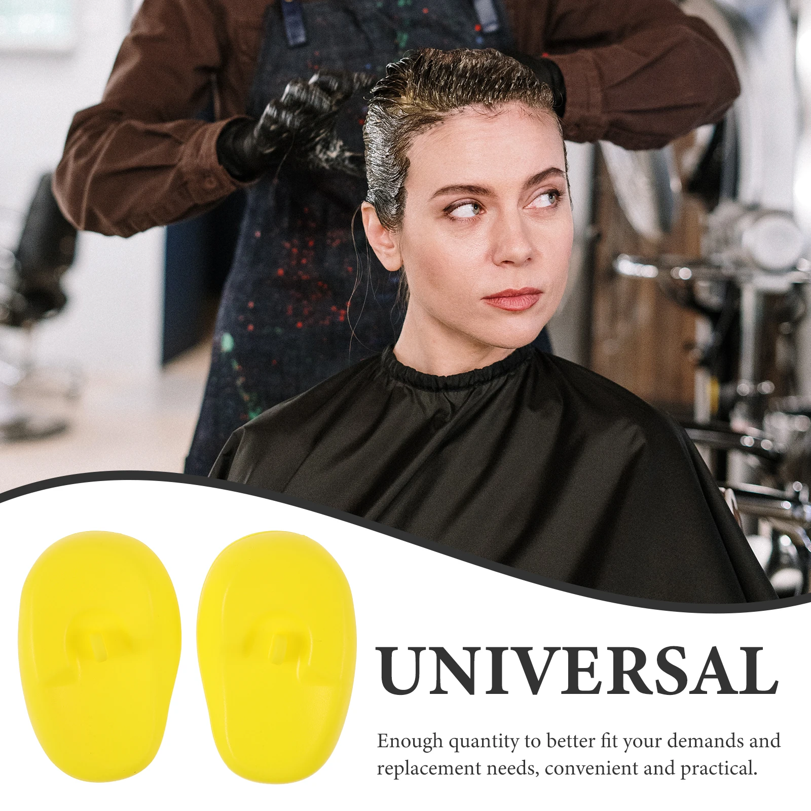 

6 Pcs Covers Dyeing Ear Covers For Hair Dryer Reusable Washable Salon Home Use Hair Coloring Ear Protectors S984