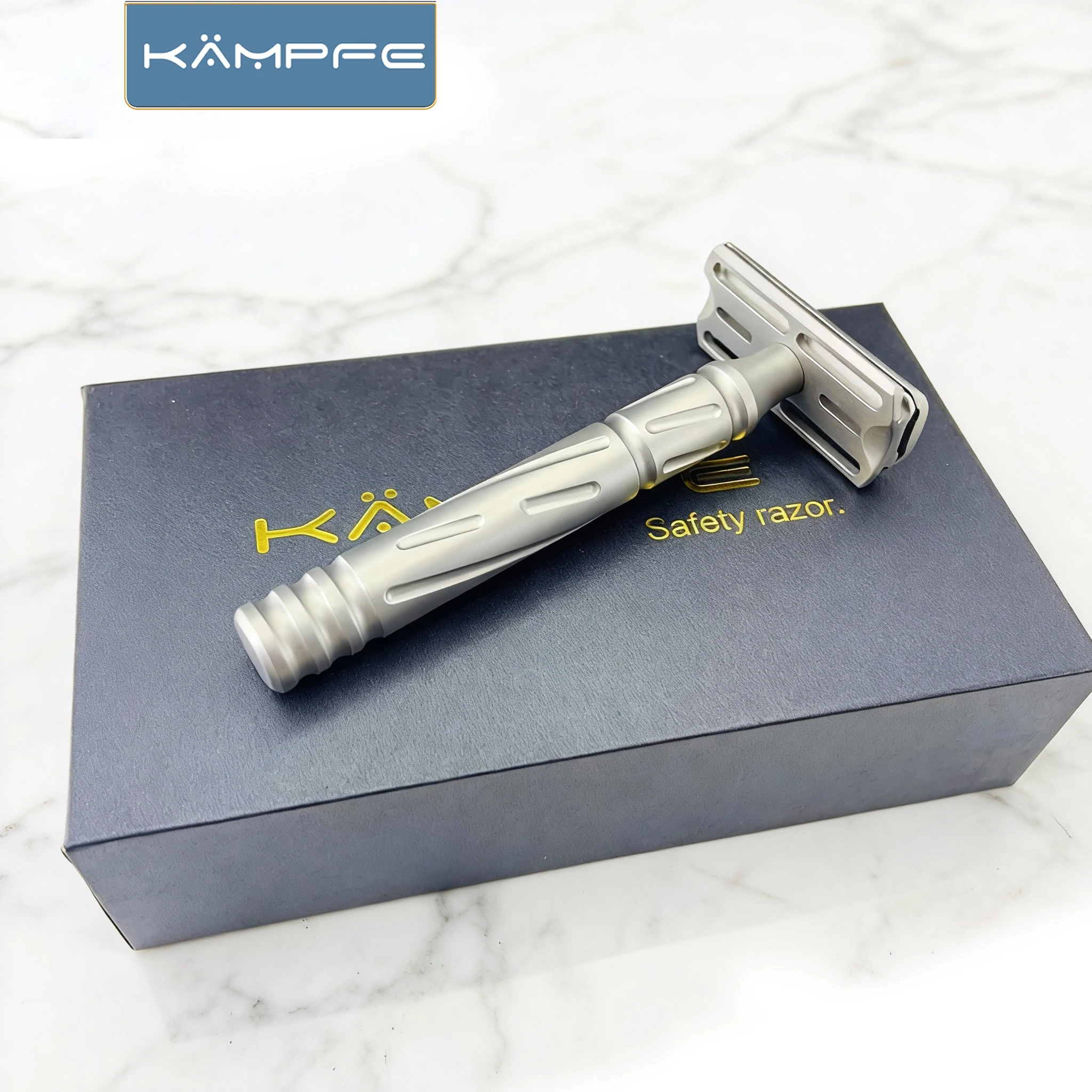 Kampfe Manual Safety Stainless Steel classic Cleaning Beard Shaver Wet Grip New Trimmer for men with 5 razor blades view 2