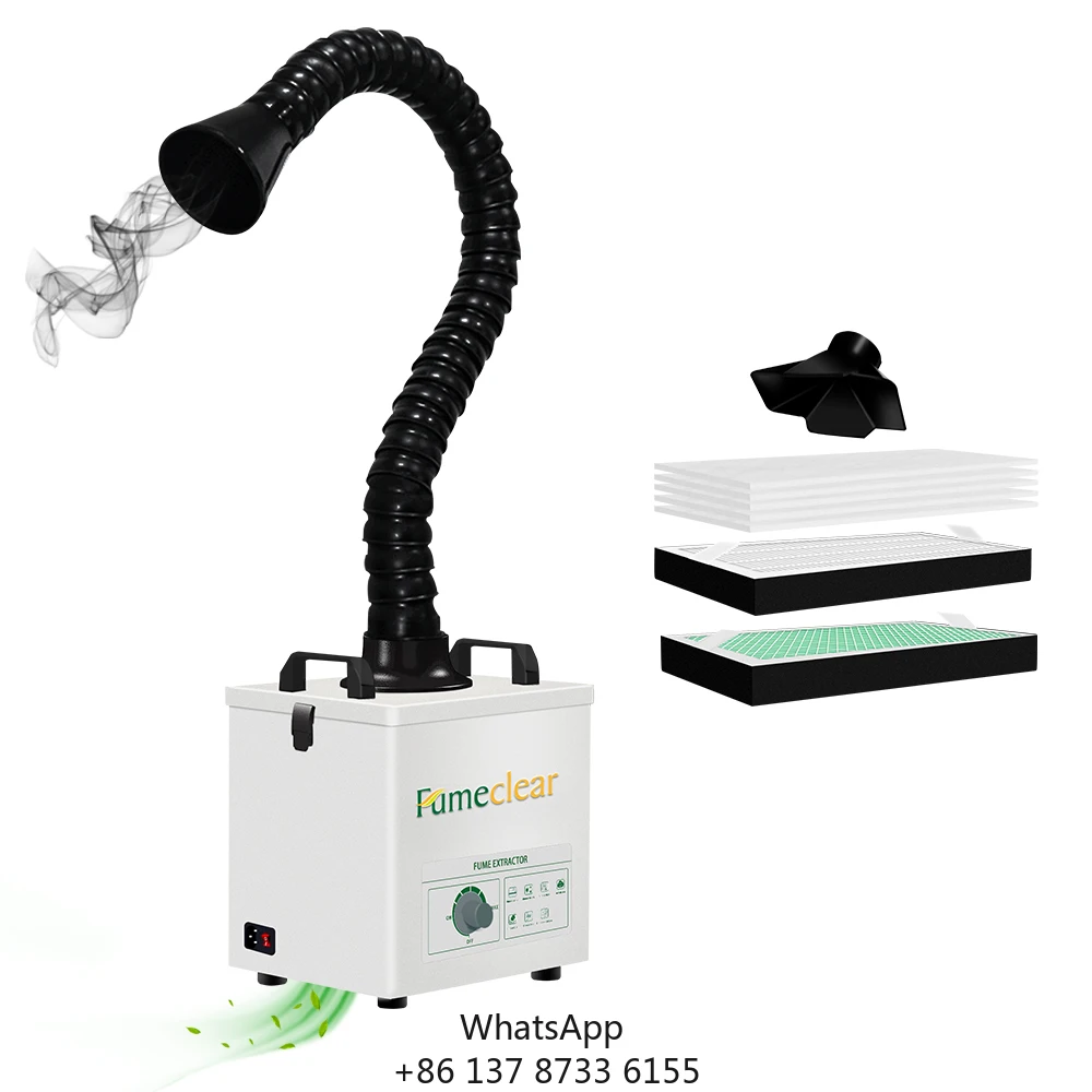 

FC-100A Small Size Industrial Welding Fume Extractor Smoke Purifier For Soldering 2uul Welding