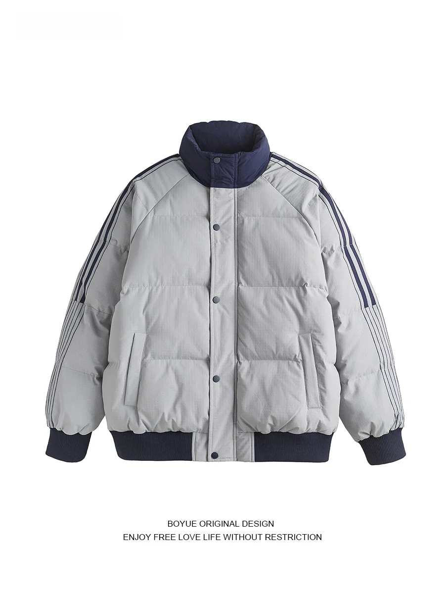 

Boyue American Retro Striped Collar Cotton Jaet Sports Youth Universal Outerwear for Men And Women Student Faionable