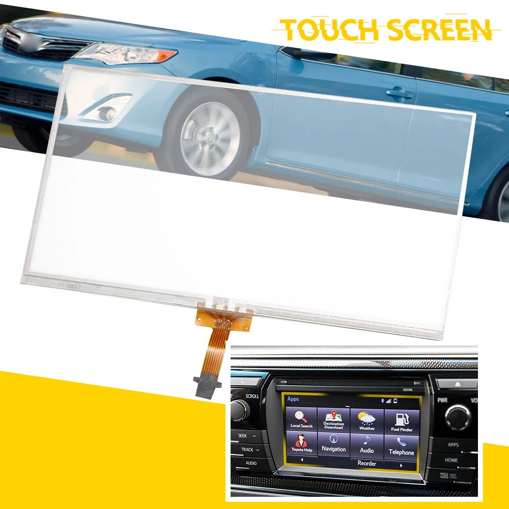 Touch Screen Digitizer Car Radio DVD Player GPS Navigation For Toyota RAV4 Corolla Camry Prius C 2014 2015 2016