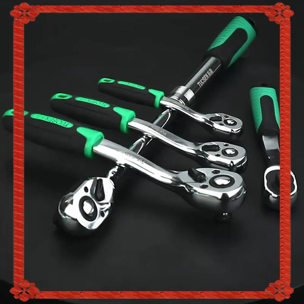 Pengiriman 24 Jam TUOSEN Alat Tangan Multifungsi Kunci Pas Ratchet Rilis Cepat 72 Gigi untuk Perbaikan & Perawatan Otomatis