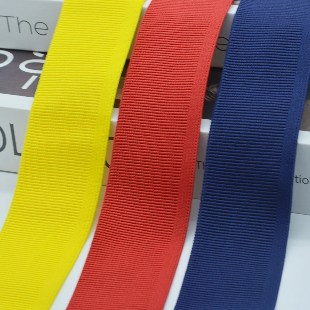 40mm Multicolor Solid High elasticity Elastics rope Rubber bands for diy Belt Clothing Webbing Sewing Accessories