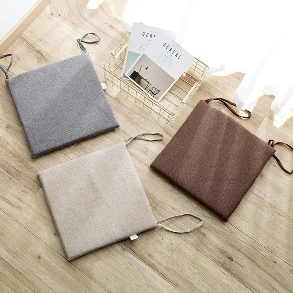 

1Pcs Linen Seat Cushion Comfortable Ergonomic Design for Chair Sofa Seat Support in Office Home Car School Office Chair Pad