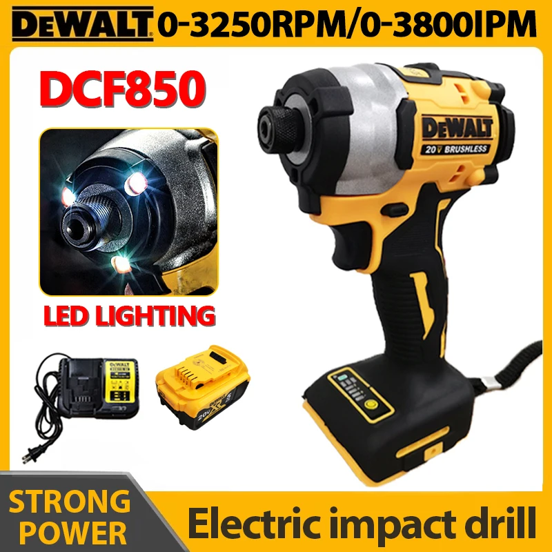 

DEWALT DCF850 20V Impact Driver 205NM Brushless Motor Cordless Rechargable Screwdriver Electric Impact Drill Power Tools