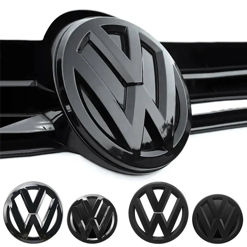 

Hub Caps 2Pcs Chrome Car Front Radiator Grille Emblem 137MM+Rear Trunk Lid Badge 115MM Auto Emblem For Volkswagen VW Golf 7 2014