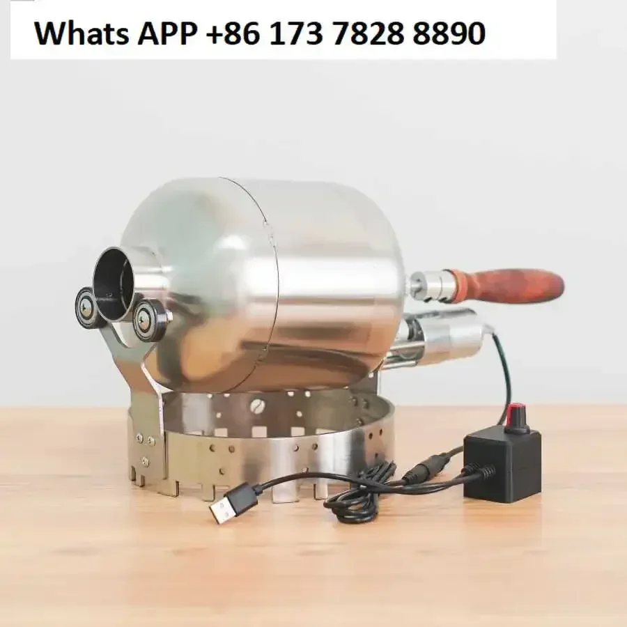 Electric coffee bean dryer, roasting machine, , new model, switchable hand crank